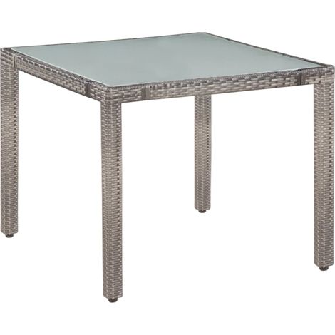 Maison Exclusive - Set da Pranzo da Giardino 5 pz con Cuscini in Polyrattan Grigio (1/5)