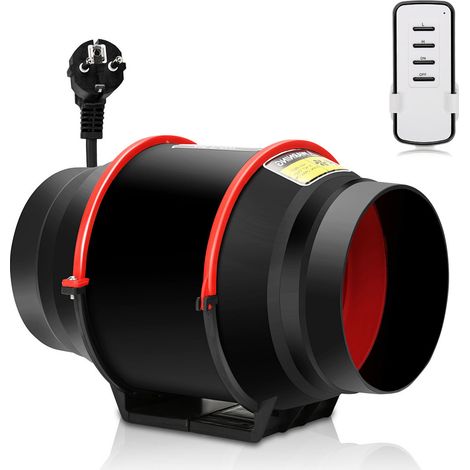 Randaco Extracteur de conduit 150mm, Extracteur D'air Silencieux Ventilateur, Contrôleur de Vitesse Variable Moteur
