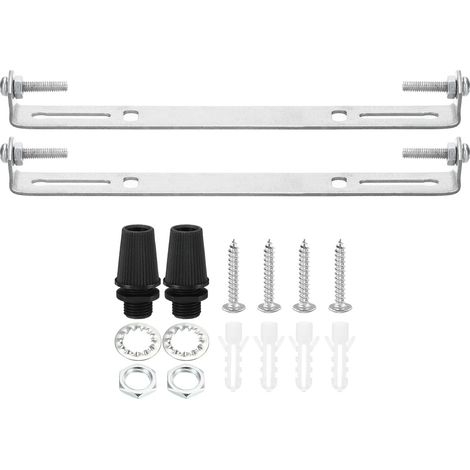 200mm Support de Fixation Plafonnier, 2 Ensemble Lumière Luminaire Montage Support Plaque Acier Barre Transversale pour suspensions Mur Lumière, avec Vis Rondelle Écrou Trousse (1/5)