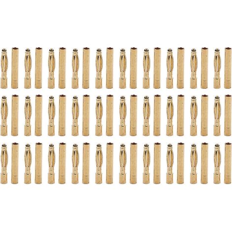30er-Set Bananenstecker aus Messing, korrosionsbeständig, stabil und sicher, für 2,0-Ah-Batterien