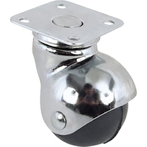 1PZ RUOTA PER MOBILI ART.165 ø 30 piastra mm 40 x 40