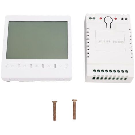Thermostat domestique sans fil RF, contrôleur de température, affichage LCD, Plug and Play, pour ventilateur AC et serre (1/5)