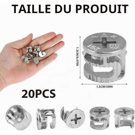 Kit Raccords Meubles Ferrures Came 15 x 12 mm (1/3)