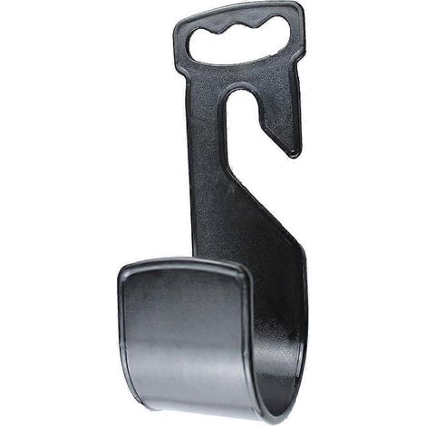 Crochet élastique amovible pour tuyau d'arrosage (lot de 2), en plastique noir. (1/5)