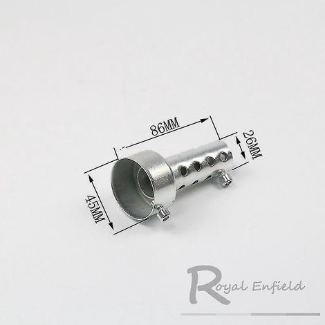 Silencieux d'échappement universel pour moto, 35 mm, 42 mm, 45 mm, 48 mm, 60 mm, en acier inoxydable, 45 x 86 mm (1/4)