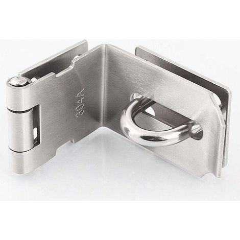 Boucles de loquet de porte à angle droit en acier inoxydable à 90 degrés,verrou coulissant,cadenas à cadenas lourd, loquet de porte à angle droit à 90 degrés, verrou de porte haute sécurité (1/5)