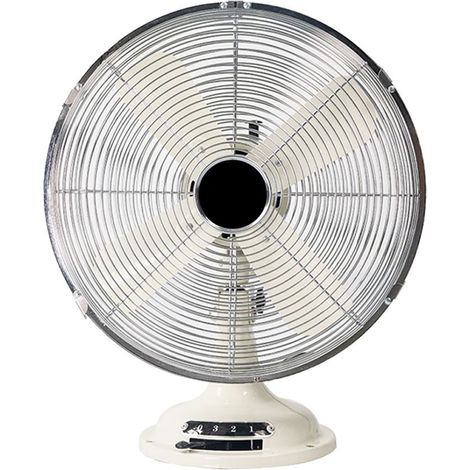 Ventilador de sobremesa Capitolio motor AC 37W crema cromo (1/2)