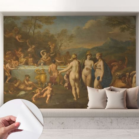 Fotomurale adesivo stickers - murali decorativo - soggiorno moderno - effetto realistico - Banchetto antico 208x146 cm (1/5)
