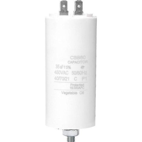CBB60 450V 35uf Anlaufkondensator mit Schraubmutter für Waschmaschine (1/5)