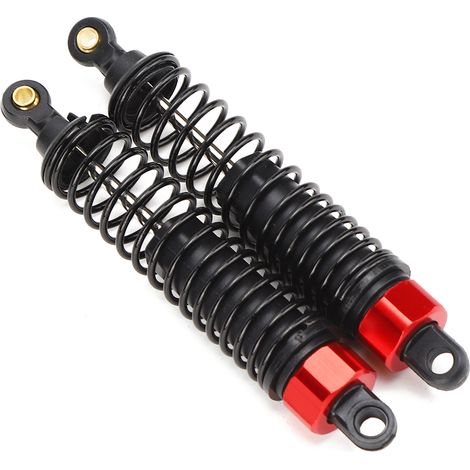 2 amortisseurs de 3,5 pouces antirouille et résistants à l'usure, outils anti-vibrations pour camions courts JLB / HSP / EM / DHK / HPI 1/10 (rouge) (1/5)