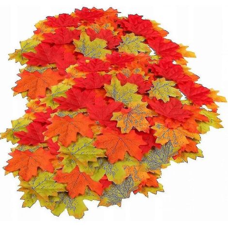 150 feuilles d'érable artificielles d'automne, idéales pour décorer un coussin mural, une porte ou une fête. (1/5)