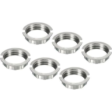 SOURCING MAP G9 Anneau Adaptateur Abat Jour Réducteur Lumière Douille Lampe M20 Support Zinc Alliage pour Luminaires Blanc 6Pcs