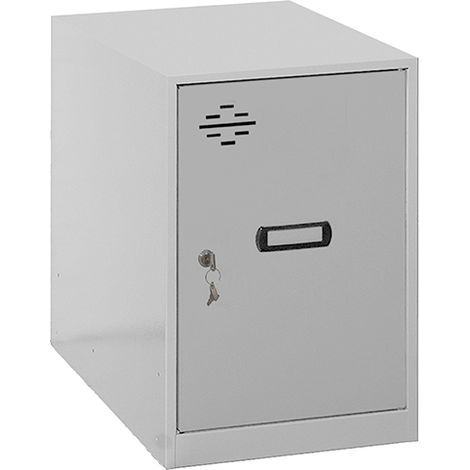 SimonRack Armadietto Spogliatoio Metallico Piccolo, 475x300x500 mm, Armadietto con Chiave, Grigio armadietto - Simonlocker (1/3)