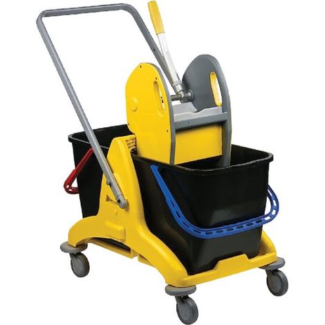 Carrello professionale per lavapavimenti con doppia vasca da 50 lt