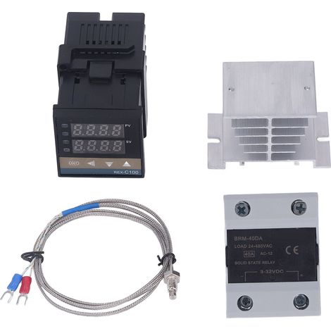 Regolatore di temperatura digitale PID – riscaldamento rapido – SSR K – dissipatore di calore – 100-240V 40A (1/5)