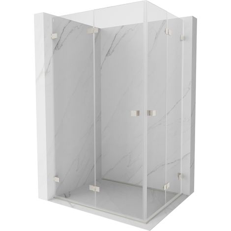 Mexen Lunar-F Duo cabine de douche pliante 100 x 85 cm, transparent, nickel brossé - 836-100L-085P-97-00 (1/5)