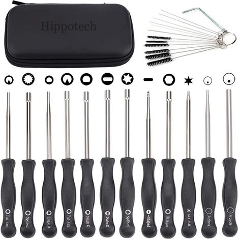 Lot 12 outils réglage carburateur avec tournevis acircle – pour petit moteur 2 temps – compatibles Husqvarna, Stihl, Echo – pour tronçonneuse (1/5)