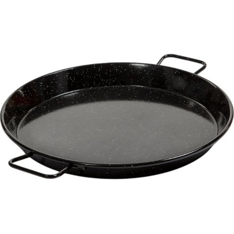 Poêle à paella émaillée 36 cm – Émail durable pour cuisson traditionnelle – Pour 4 à 6 personnes – Entretien facile – Garcima