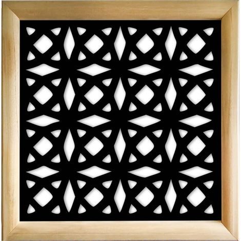 PLENITUDE - Moduli Decorativi in Legno e PVC - Misura: 73x73 cm - Colore: nero (1/4)
