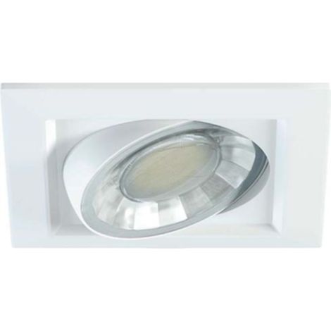Faretto LED da Incasso COMPAC SQ 8W Orientabile 90° con Switch CCT 2700K/3000K/4000K IP44 Quadrato Bianco Opaco - Beneito & Faure