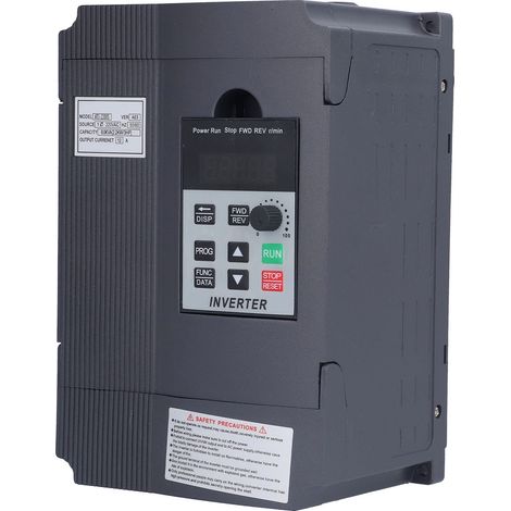 AT1-2200S Convertisseur de Fréquence VFD 2.2kW, Entrée DC220V, Sortie Triphasé 0-380V, Régulateur de Vitesse Universel VFD, pour Moteur, Machine CNC, Ventilateur (1/5)