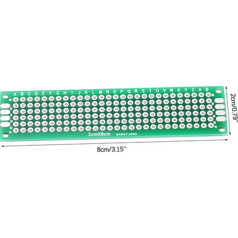 10 Stück 2 cm x 8 cm doppelseitige Prototypenplatinen, universelle Leiterplatten zum Selberlöten (1/5)