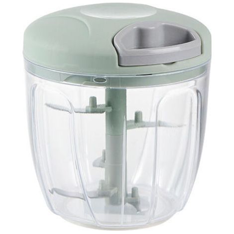 ALLIANDISHachoir manuel 900ml – 5 lames en acier inoxydable – Hachage rapide de légumes, fruits et noix – Utilisation sans électricité - 5-Lames (1/5)