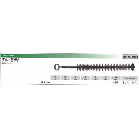 Kit Lama inferiore / superiore IKRA tagliasiepe HS 6055 041674