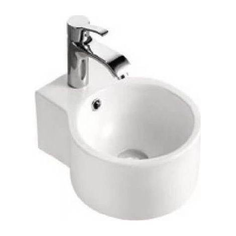 Lave main rond - Céramique Blanc - 35 x 28 cm - Naples (1/2)