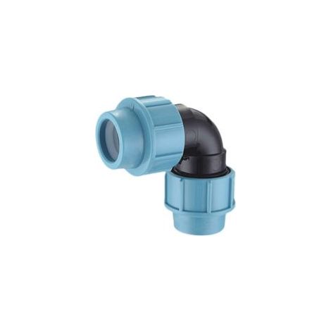 Raccord à compression en plastique HDPE 32 mm coudé à 90 degrés (1/4)