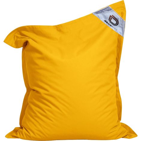 Pouf géant XXL déhoussable intérieur et extérieur – Rembourrage en mousse haute densité – Traitement déperlant et anti-UV – 140x180 cm
