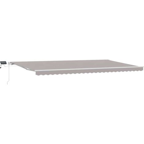 Maison Exclusive - Ausziehbare Markise Hellgrau 600 x 300 cm Stof (1/5)
