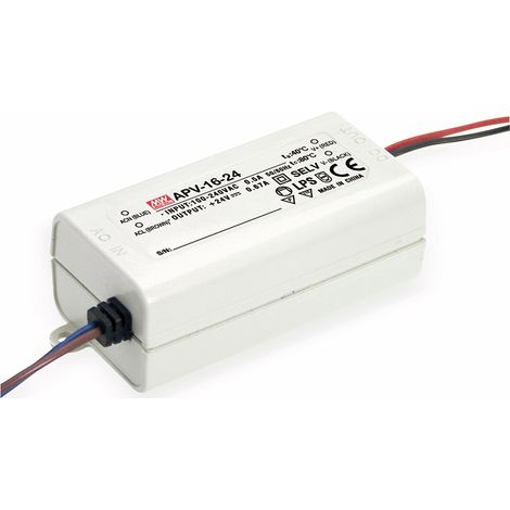 MEAN WELL alimentation à découpage APV-16-15, 15 V-/1 A