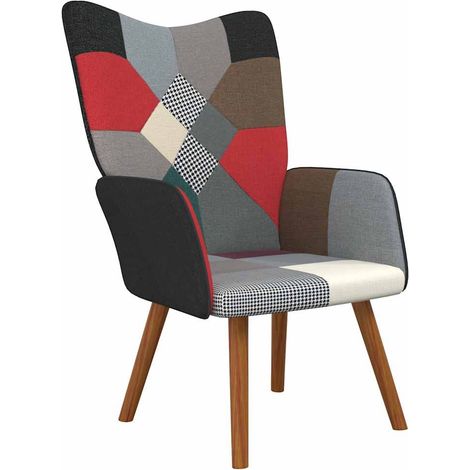 Silla de relajación de tela patchwork vidaXL (1/5)