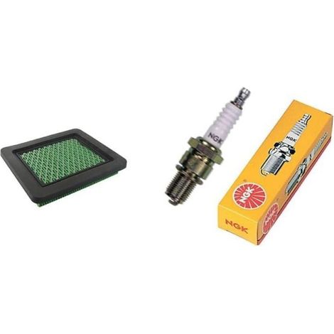 Filtre à air pour tondeuse 21821, Moteurs Honda GC135, GCV135, GC160, GCV140, GCV145, GCV160, GCV170, GCV160AC et GCV190, Remplace le filtre Honda 17211-… & 11082 Bougie NGK BP6ES, Noir (1/3)