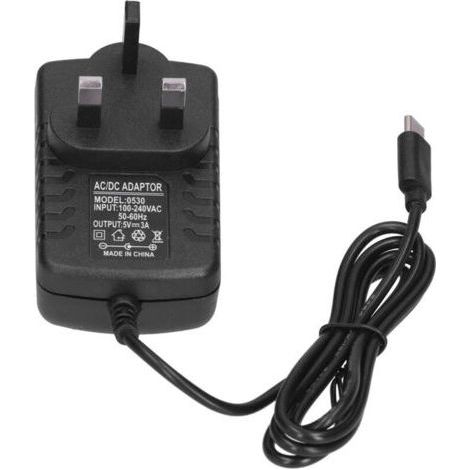 ABS Power Adapter for Raspberry Pi 4, Tablet Charger, 100‑240VAC, UK Plug (1/5)