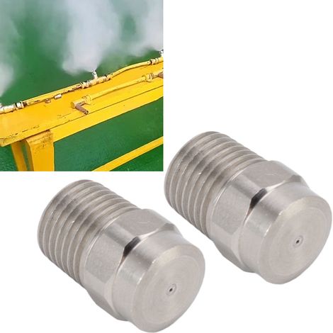 Boquilla pulverizadora G1/4, boquilla atomizadora de cabeza plana de acero inoxidable para riego de jardines con sistema de riego. (1/5)