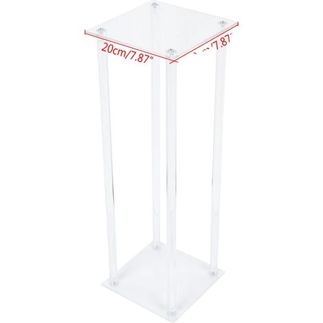 Soporte para flores, diseño de acrílico transparente, fácil montaje, transparente (1/2)