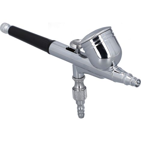 Kit Aérographe Double Action 0,2-0,3mm Busé Pistolet Pulvérisateur Peinture Décoration Godet 7CC (1/5)