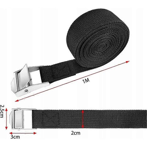 Sangles de fixation et de transport de 100 cm pour porte-moto (1/3)