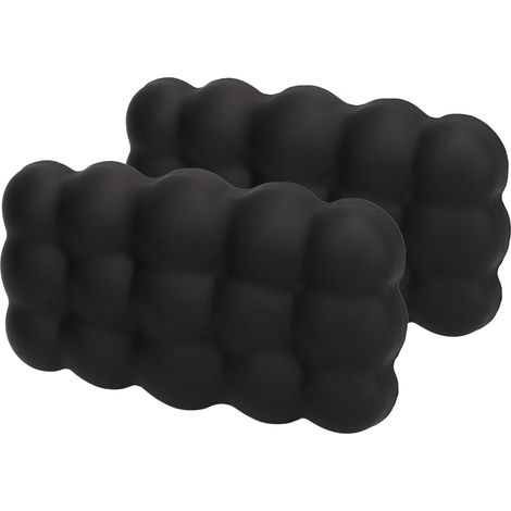 Lot de 2 Coussins de Genou pour Auto, Mousse à Mémoire de Forme, Ultra Doux, Fixation Universelle par Adhésif, Protection Jambe/Coude, Noir (1/5)