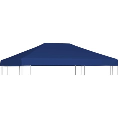vidaXL Toile supérieure de belvédère 310 g/m² 4x3 m Bleu