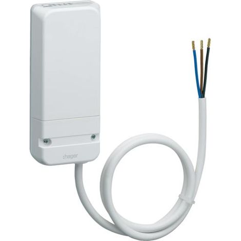 Hager – Récepteur radio saillie pour chauffage électrique avec fil pilote 230V – 1 sortie FP 10mA max – Indice de protection IP43 (1/5)