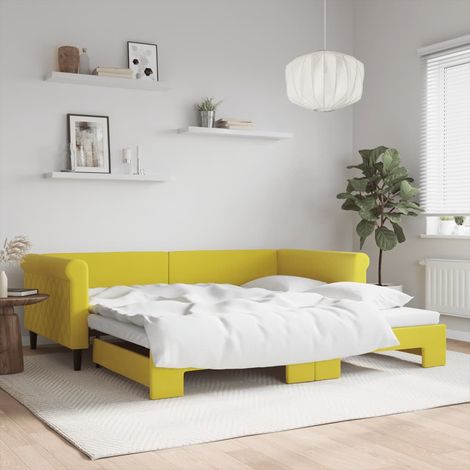 Sofá cama nido terciopelo amarillo 100x200 cm vidaXL (1/5)