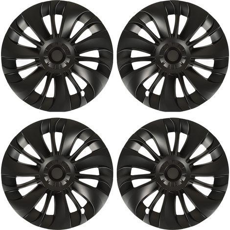 4 jantes enjoliveurs 19 pouces noir mat sportif remplacement couvercle de jante symétrique pour Tesla Model Y 2020-2023 (1/5)