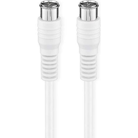 Cable satellite antenne f male f male nickele 75 ohm double blindage 500 m rond pvc blanc boite (1/3)