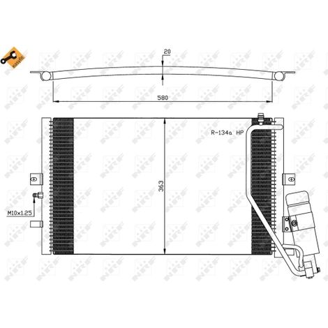 Condenseur, climatisation NRF 35558 SAAB 12773283 5046990 5048350 5048419