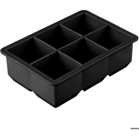 Bac A Glacons Silicone - Moule Glace Carré 6 Cubes - Pour Congelateur Et Cuisine - 17,5 X 12 X 5 Cm - 1 Piece (1/3)
