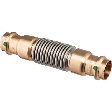 Viega Compensatore Sanpress Inox, d 15mm Bronzo rosso o bronzo al silicio, acciaio inossidabile modello 2251, 690250