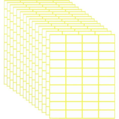 1200 etiquetas autoadhesivas, 38 x 19 mm, Etiquetas autoadhesivas universales para precio, dirección, congelador, oficina, cocina y mermelada (1/5)